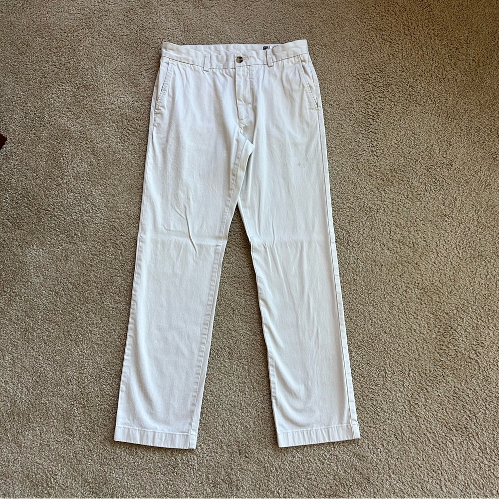 Vineyard Vines Men’s White Straight-Leg Pants